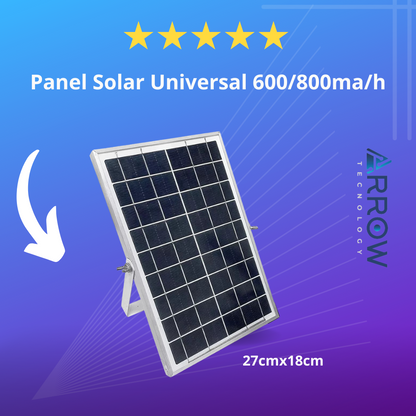 Panel solar universal de 600/800mA/h, ideal para cargar dispositivos pequeños y aplicaciones de energía renovable en exteriores